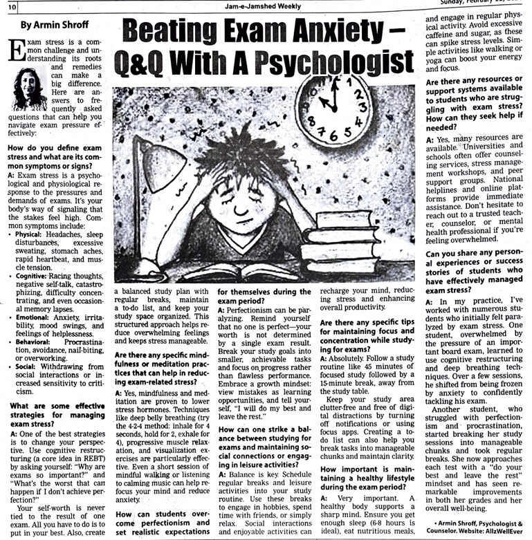 Ways to beat exam anxiety